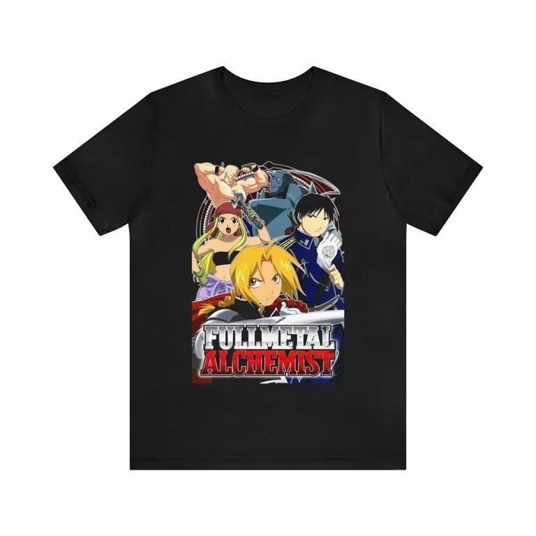 Fullmetal Alchemist Anime Tee Unisex Short Sleeve Shirt S-5XL Unisex T-Shirt M