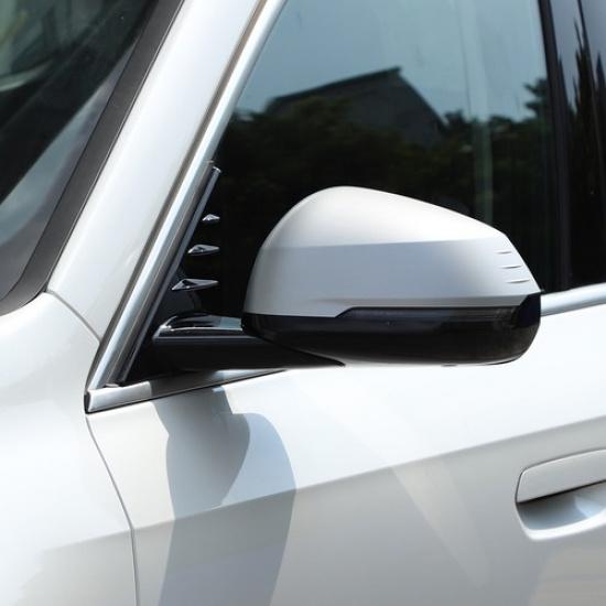 Glossy Black ABS anti-wind buffeting deflector For BMW X1 23-24