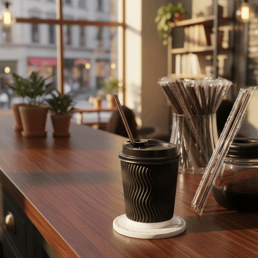 100/200/500 PCS Food Grade Coffee Straw Three Holes Design Double Hole Stir Stick  Party Supplies