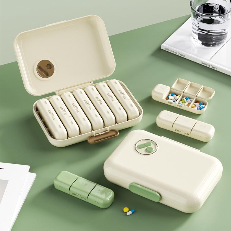 Portable 7-Day Pill Organizer with 3 Daily Compartments - Large Capacity, Travel-Friendly Pre-Filled Pill Storage Box