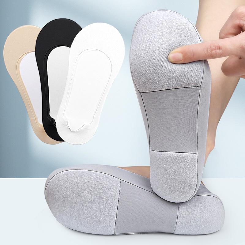 Women's Non-Slip Low-Cut Boat Socks with Arch Support and Shock Absorption