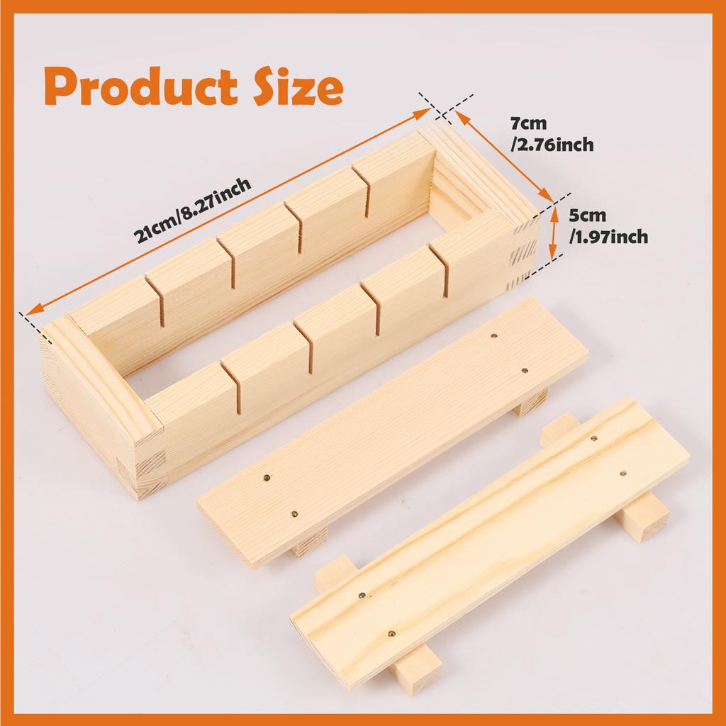 DIY Sushi Maker Mold Rectangular Oshizushi Press Mold with/without Slots Hand Maker Food Rice Roll Mold Cooking Accessories