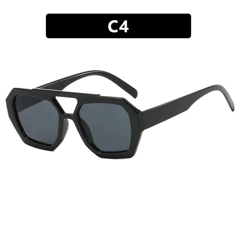 Übergroße Sonnenbrille mit Doppelsteg für Damen und Herren, Leopardenmuster, Braun, Farbverlauf, modische Luxus-Designer-Sonnenbrille für Herren