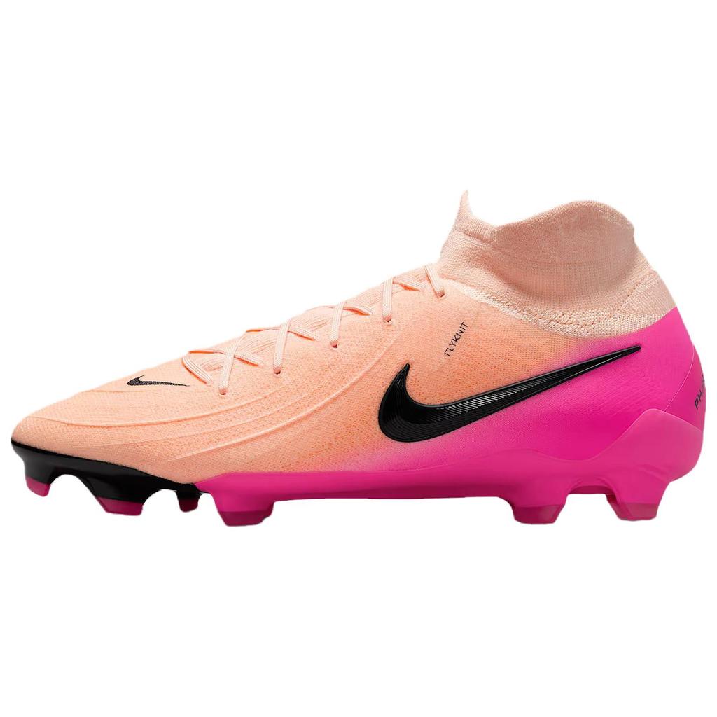Nike Phantom Luna 2 Pro Comfortable Versatile FG (Rubber Long Stud) Slip Resistant Durable Soccer Shoes Unisex Soccer Shoes Pink Black FJ2575-800
