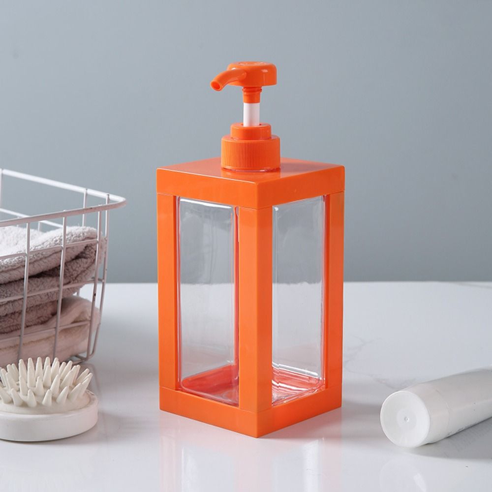 

Бутылка для лосьона большой емкости, пластиковая бутылка для дезинфицирующего средства для рук, новая квадратная пустая бутылка orange-750ML