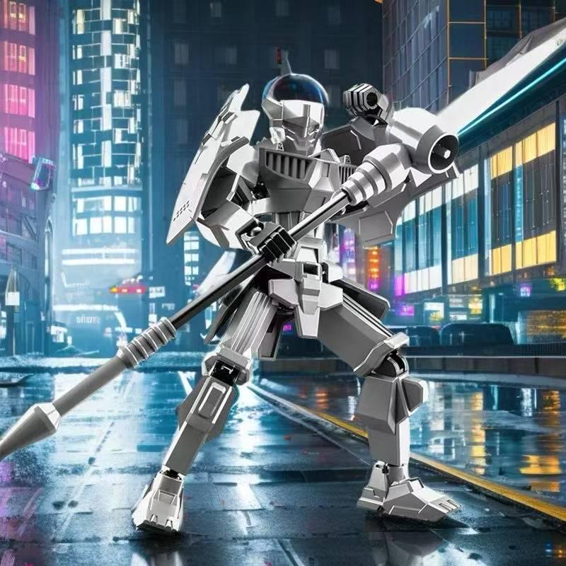 13-Joint Articulated Mecha Figure: 3D Toy Armor for Kids' Creative Assembly