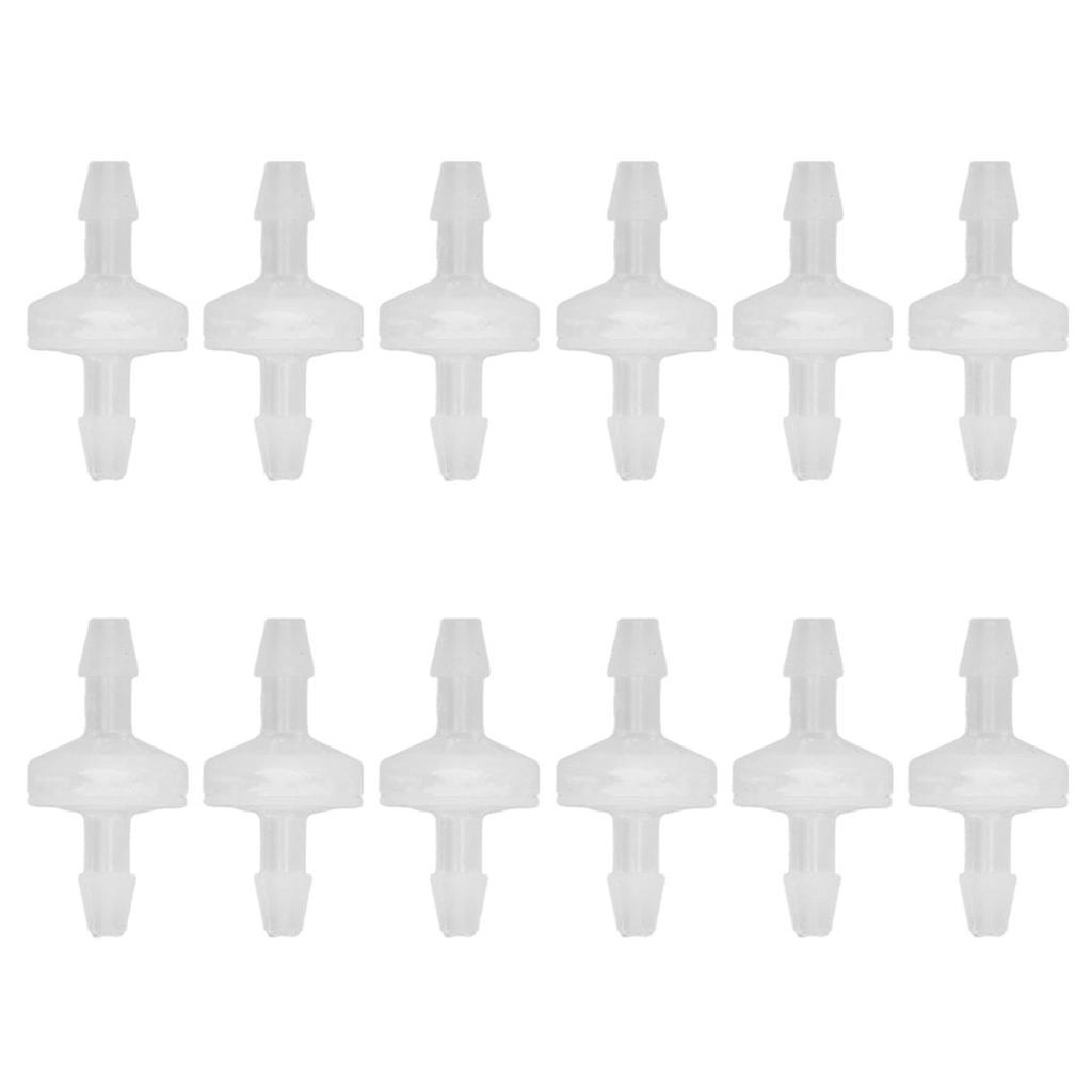 12PCS Aquarium Check Valve Resistance Oil Resistant One Way Valve PP Check Valve for Fish Chemical Industry