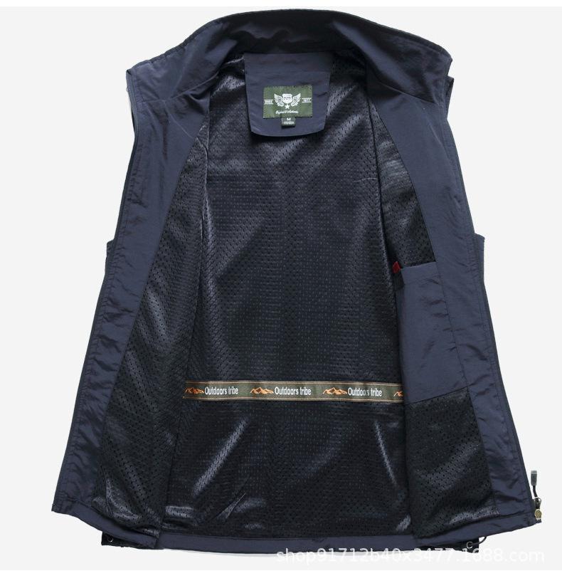 Men's Lightweight Outdoor Photography & Fishing Vest for Middle-Aged & Elderly - Spring/Autumn/Summer Wear