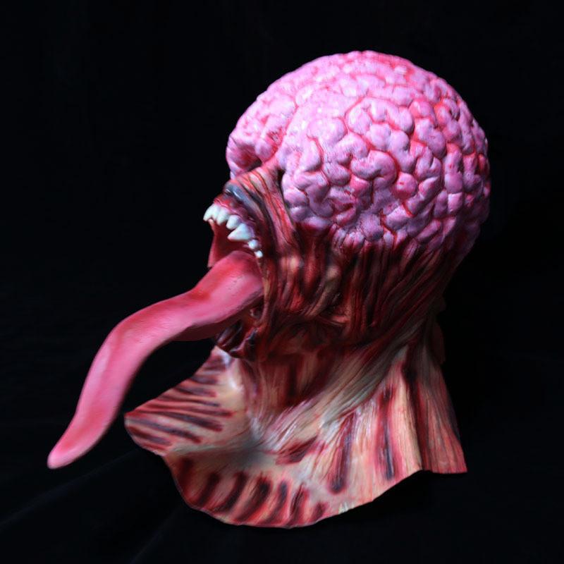 Latex Zombie Mask With Long Tongue For Halloween Cosplay Party Costume Accessory