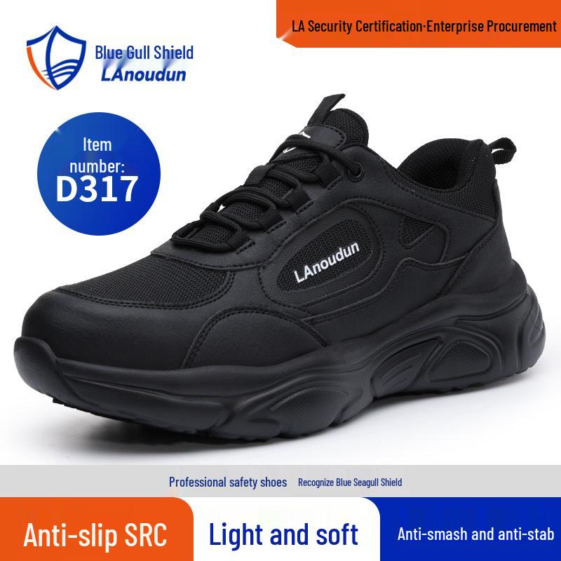 Blue Gull Men's Safety Shoes - Low-Top, Anti-Smash, Anti-Puncture, Wear-Resistant, Comfortable for All Seasons.