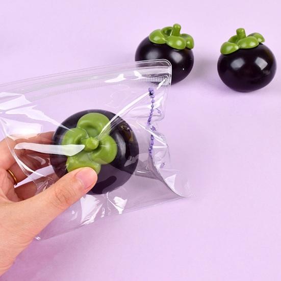 1/3ks Simulovaný mangosteen mačkací hračka Pomalé zvedání Úzkost Úleva od stresu Ovocná Fidget hračka Přenosný míček na stres Senzorická hračka
