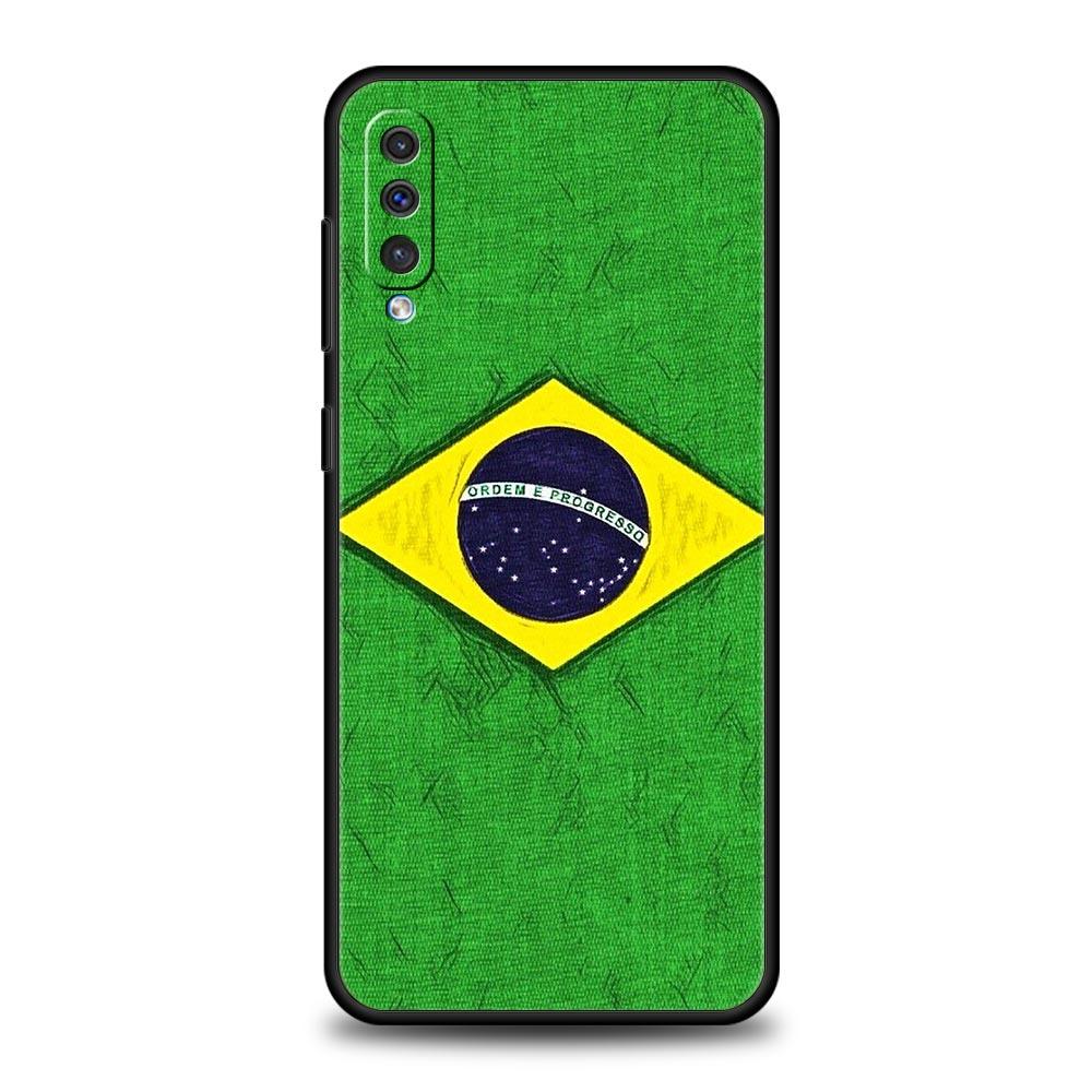 Large Brazil Flag Phone Case For Samsung A56 A36 A26 A54 A52 A24 A14 A50 A72 A70 A40 A06 A12 A22 A34 A42 A32 A04s A16 5G Cover