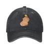 Capybara with Bird Unisex Baseball Caps  Distressed Denim Washed Hats Cap Retro Outdoor Running Golf  Adjustable Sun Cap