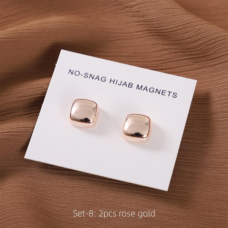 Matte Magnet Hijab Pins for Muslim Headscarf Women Scarf Magnetic Button Shawls Magnetic Brooch Ramadan Islamic Turban Fingdings