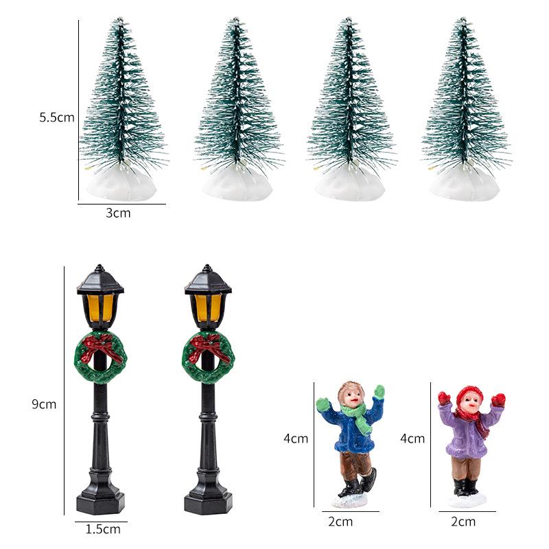 Festive Luminous Wooden House Ornament for Christmas Tree and Fireplace Decor