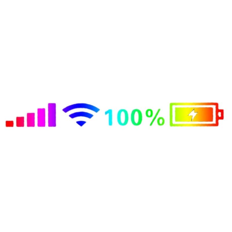 WiFi Signal Strength Car Sticker Universal Car Sticker Battery Indicator Decals Upgrades for  & Loving Drivers