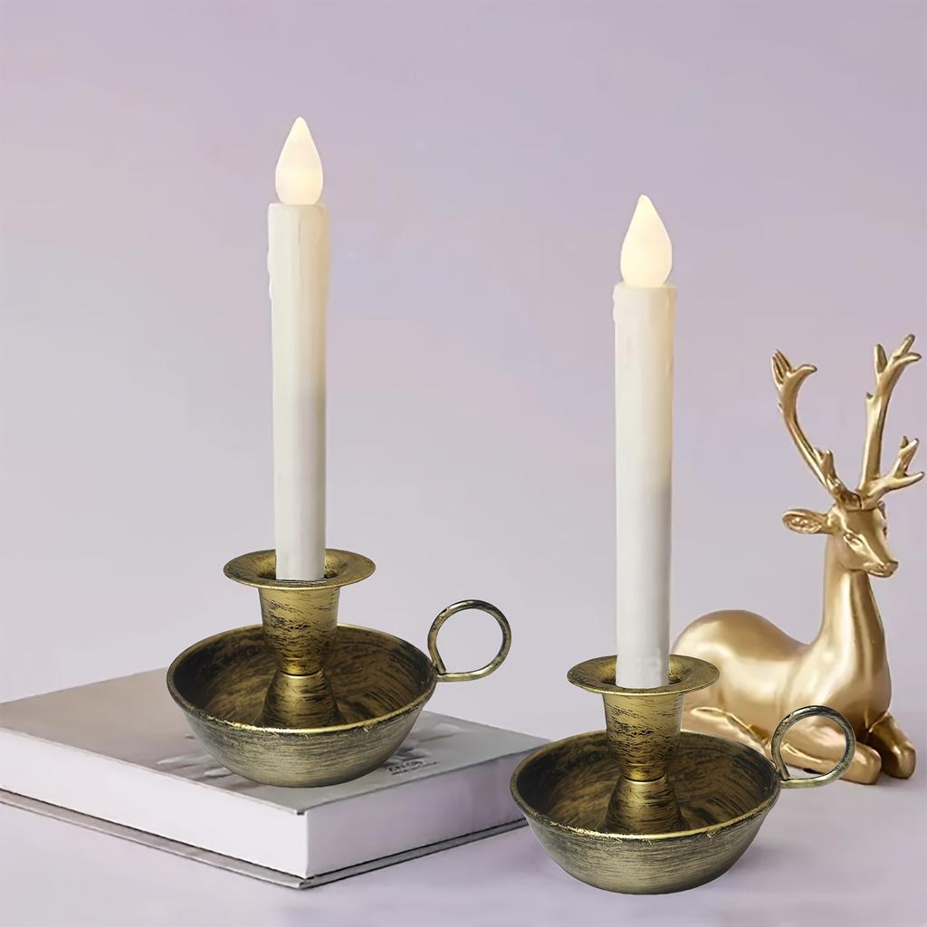 1pc Nordic Vintage Candle Holder, Creative Wrought Candle Holder, Wedding Party Table Decoration Candle Holder, Birthday Party