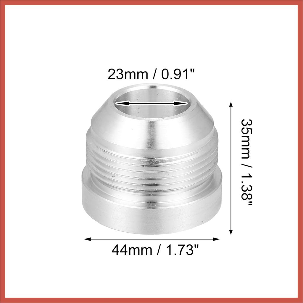 ACROPIX Car Auto 20AN Male Weld on Fitting Bung Hose Adapter Fuel Oil Aluminum Alloy Silver Tone Pack of 4 Car Parts