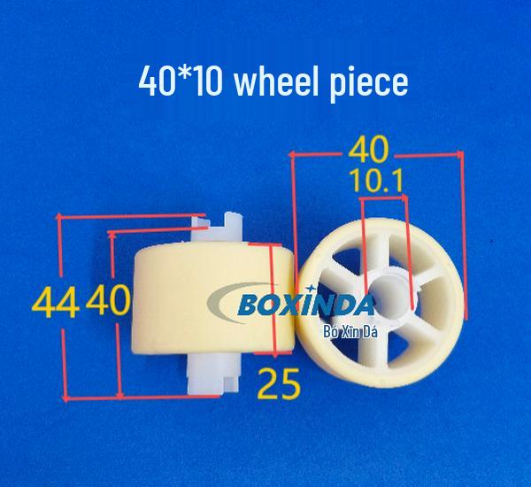 Wide-edge Rubber-coated Wheel Piece: Smooth and Soft Rubber Roller, Acid and Alkali Resistant, Corrosion Resistant (22/30/32/40 Sizes).
