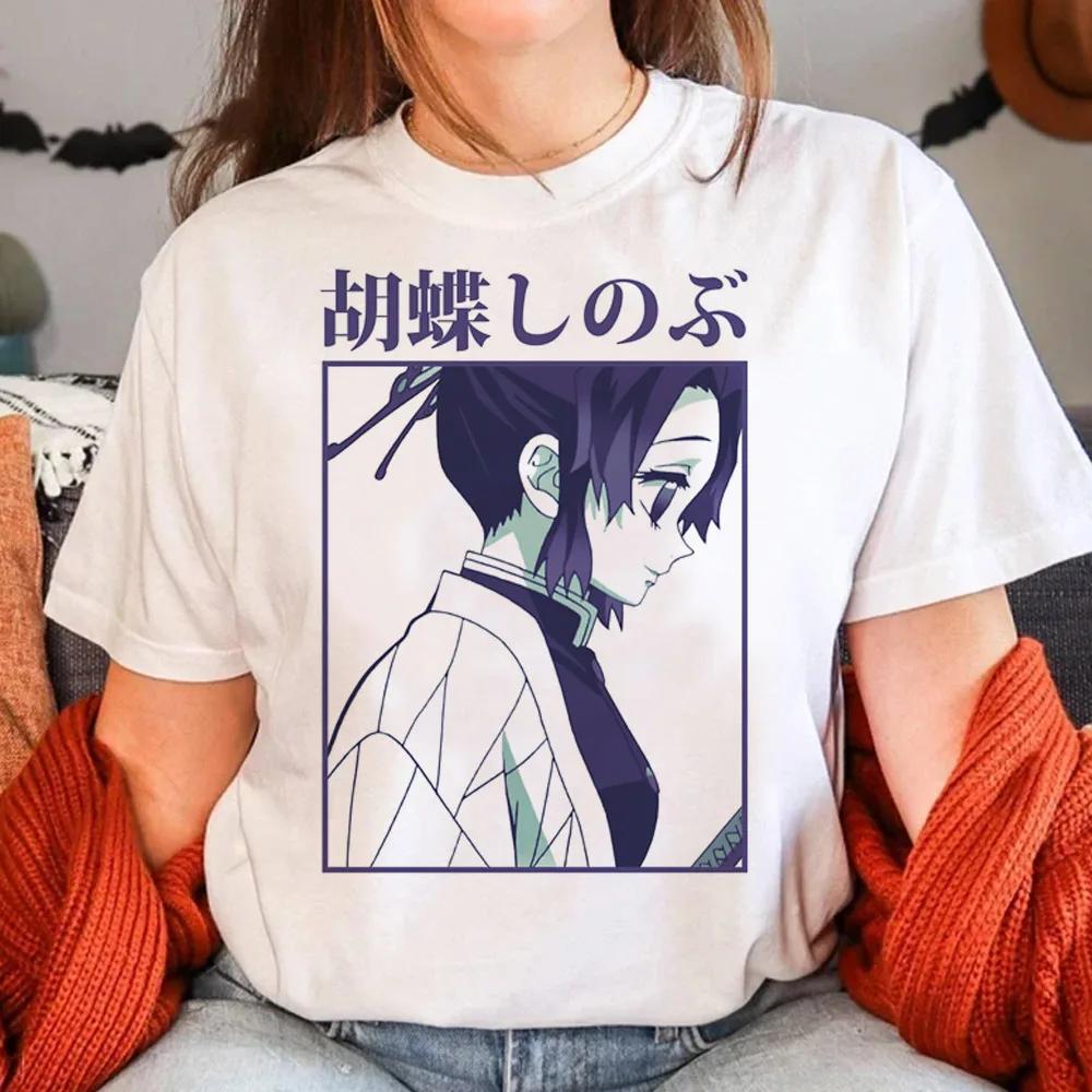 Anemi Mitsuri Print Women Short Sleeve Designer T-shirts Girl Funny Japanese Harajuku Clothes Y2k Top Women Clothes