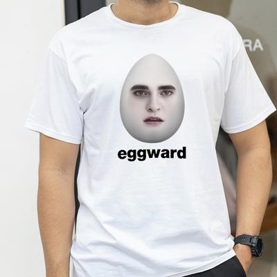 Twilight Eggward Meme TShirts Men Edward Cullen Parody Humor Graphic T Shirt Casual Cotton Short Sleeve Printed Tshirt Tops