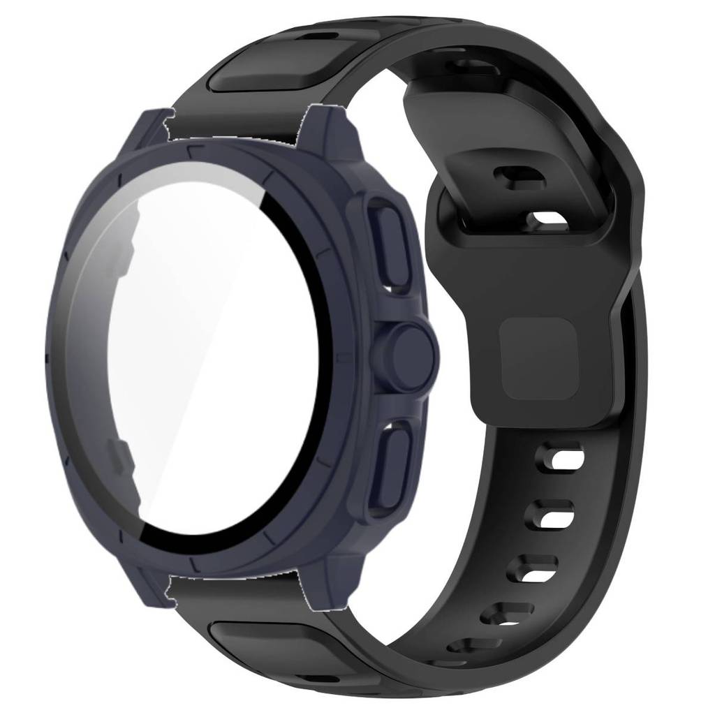 Silicone Band +Tempered Glass Case For Samsung Watch 7 40mm 44mm Strap Protector Cover For Samsung Galaxy Watch 7 44mm 40mm