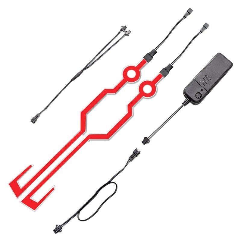 Radfahren Motorradhelm LED Kaltlicht Selbstklebend Reflektierend Leuchtend Aufkleber Streifen Modifiziert Wasserdicht Dekoration