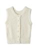 Emi Fringe Tape Yarn Knit 13WNT251057WHTF 2-Way Vest,