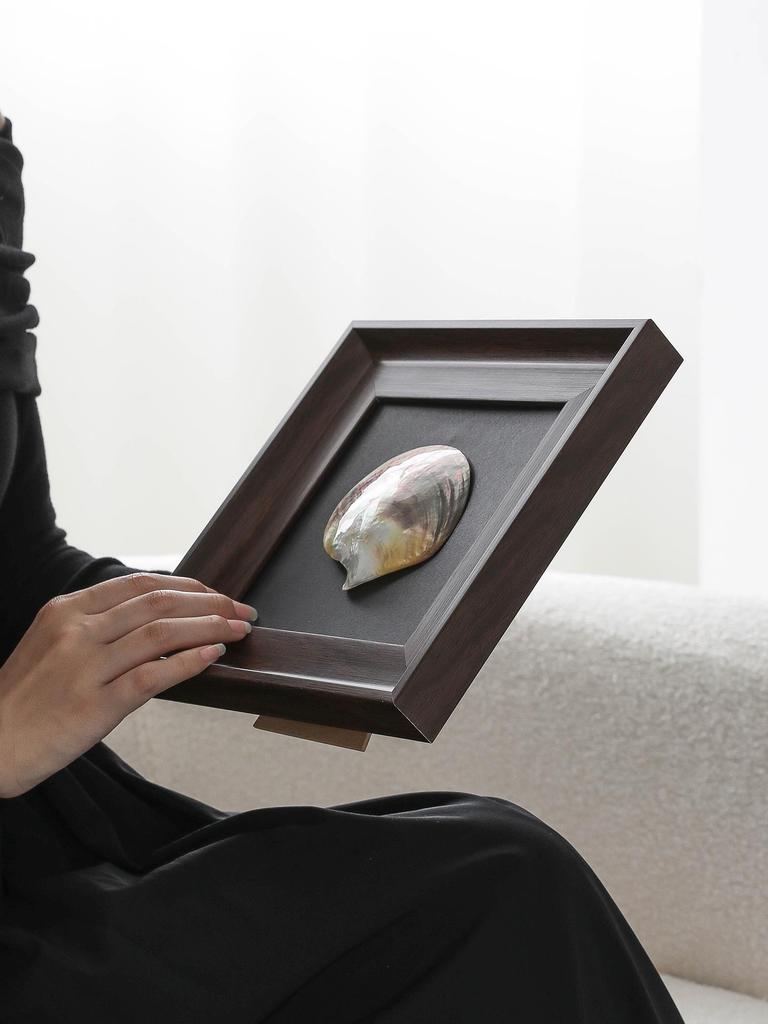 Pintura Decorativa de Concha Natural Porta-Retrato Pingente Parede de Fundo Acessórios Decorativos Ornamentos de Concha Porta-Retrato