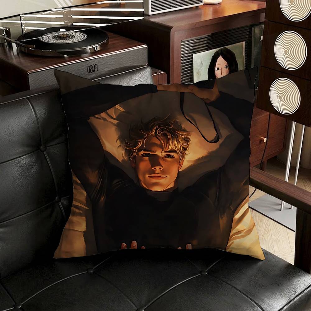 Aaron Warner SShatter Me Pillow Case Antidustmite Pillowcase Invisible zipper silky short plush Sofa cushion cover