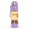 1PC Book Holding Pumpkin Cartoon 750ml Color Plastic Sports Water Bottle Leakproof Flip Straw Lid Suitable for Sports Office Home Use