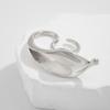 Exaggerated Metal Leaf Shaped Rings for Women Men Vintage Punk Gold Silver Color Adjustable Opening Ring Frosted 2024 Gift Jewelry
