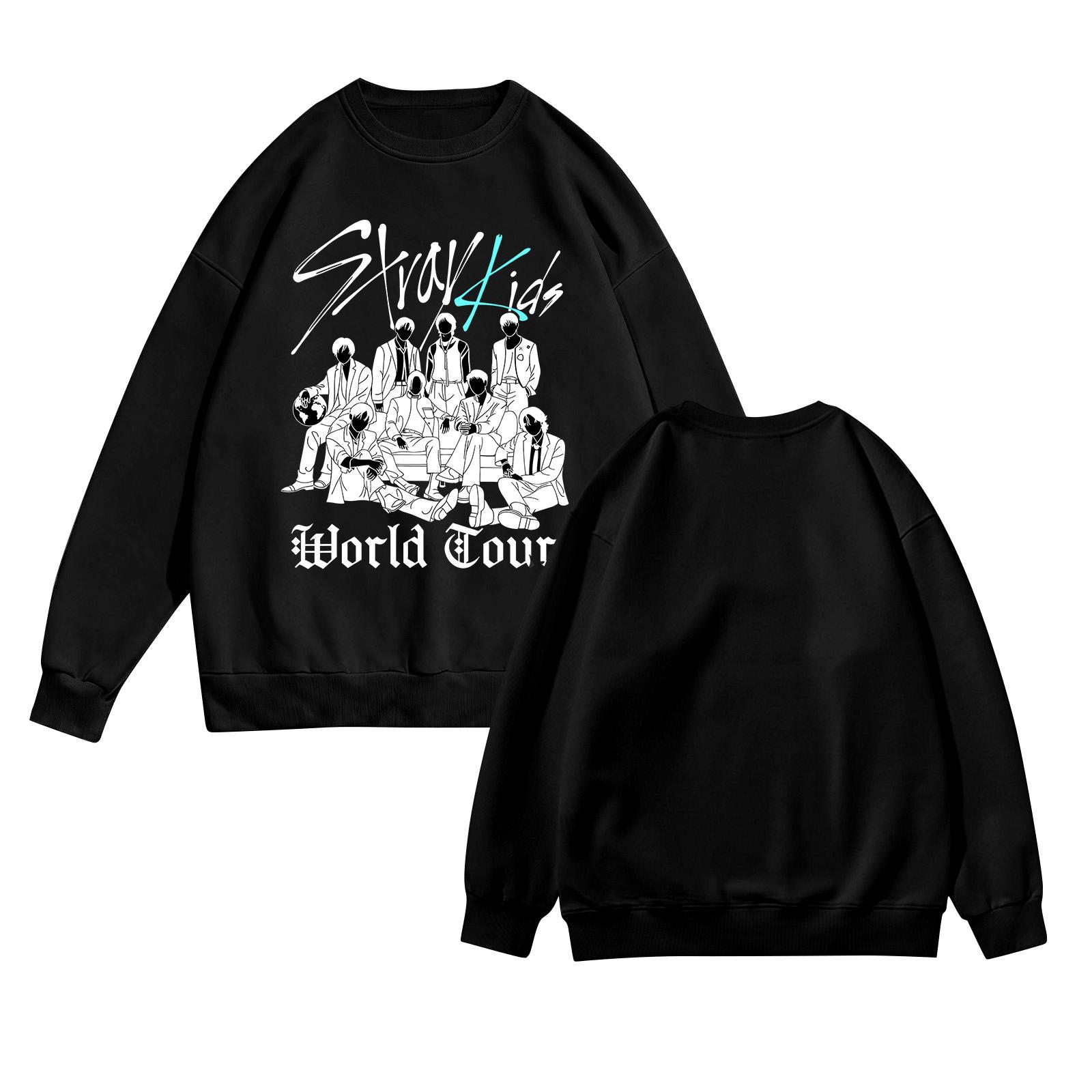 Женский пуловер с горлом Мужская толстовка с принтом с длинным рукавом XL чёрный 1740₽