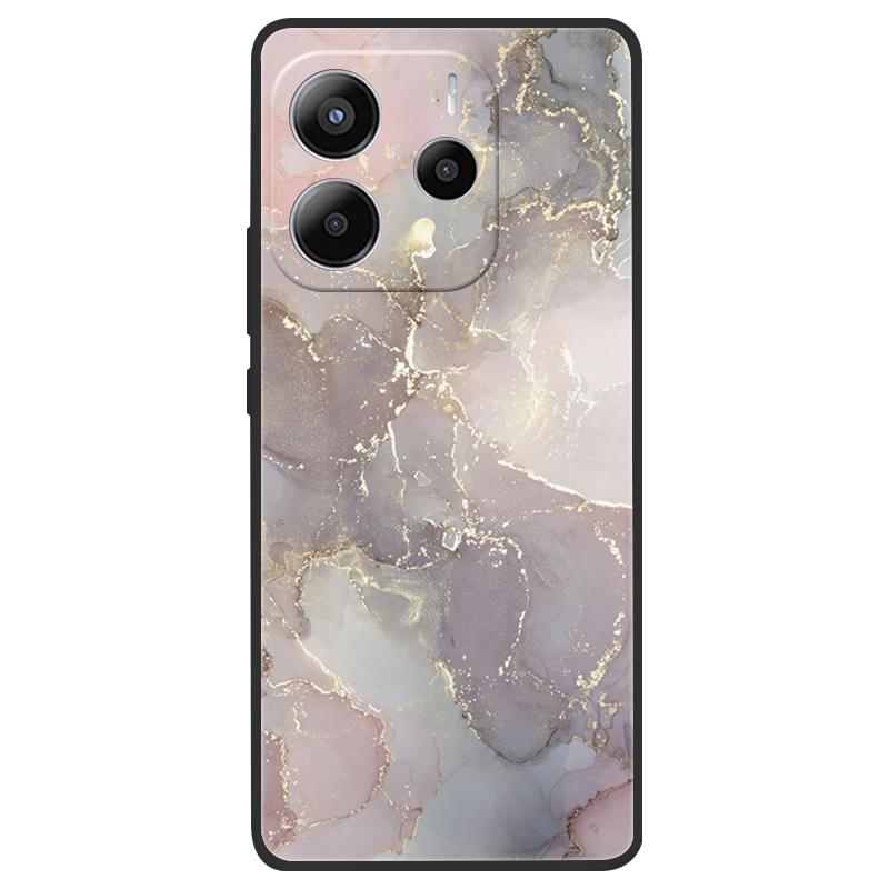 For Xiaomi Redmi Note 14 5G Case Soft TPU Marble Silicone Phone Cover for Coque Redmi Note 14 5G Global Cases Black Bumper Funda