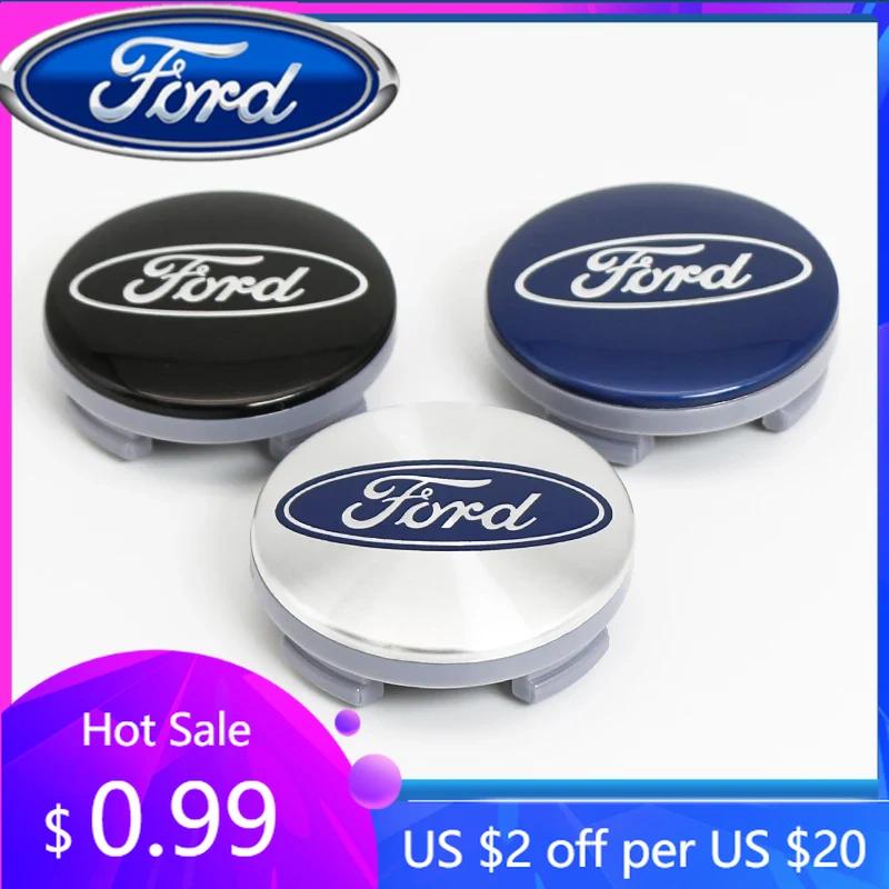 New 2026 Car Sticker 2025 Hot Ford 54mm Car Badge Original Wheel Center Cap Car Badge Wheel For Ford Focus MK2 Fiesta Mondeo She colore blu luminoso