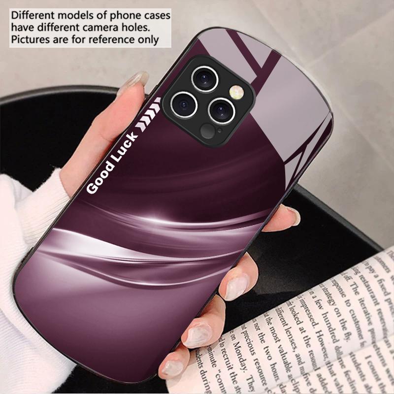 

Lucky Gradient Ripple For IPhone 16 Pro Max 16e 15 Pro 14 13 12 Mini 11 XS Max XR 7 8 Plu SE 22 Elliptical glass phone case For iPhone 16 Promax