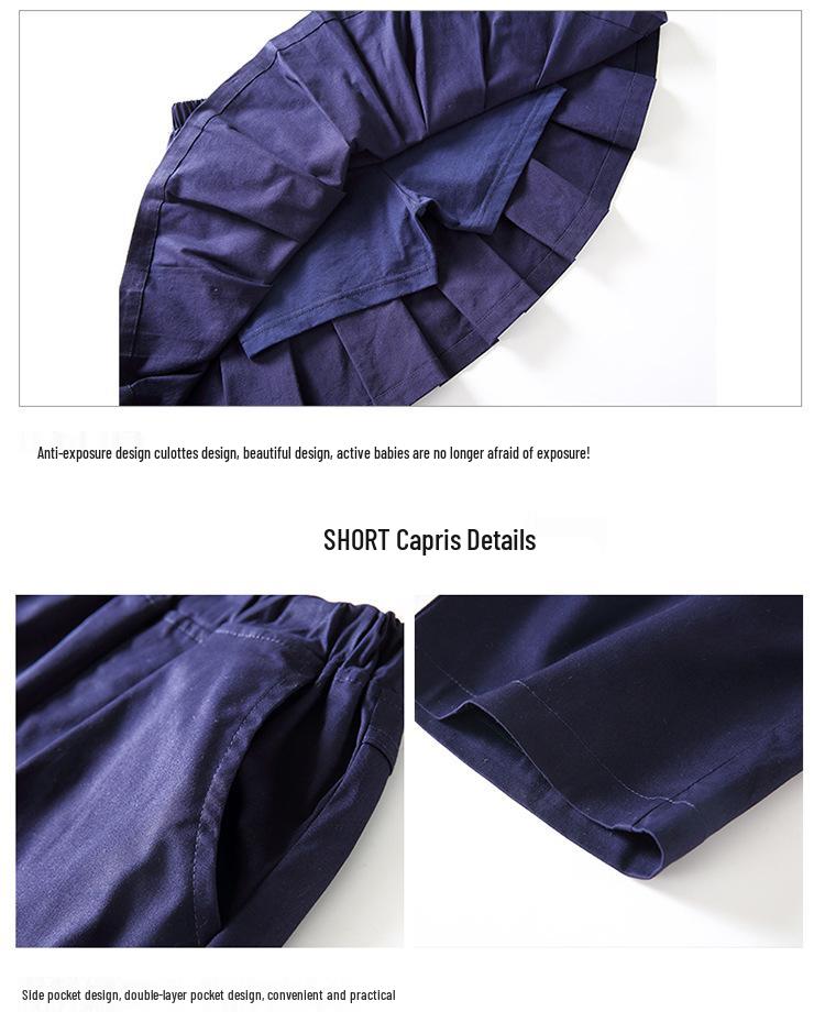 Children's Cotton Short Sleeve School Sports Uniform Set - Summer Edition