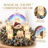Sparkling Christmas Table Decoration with Warm Flameless Candlelight