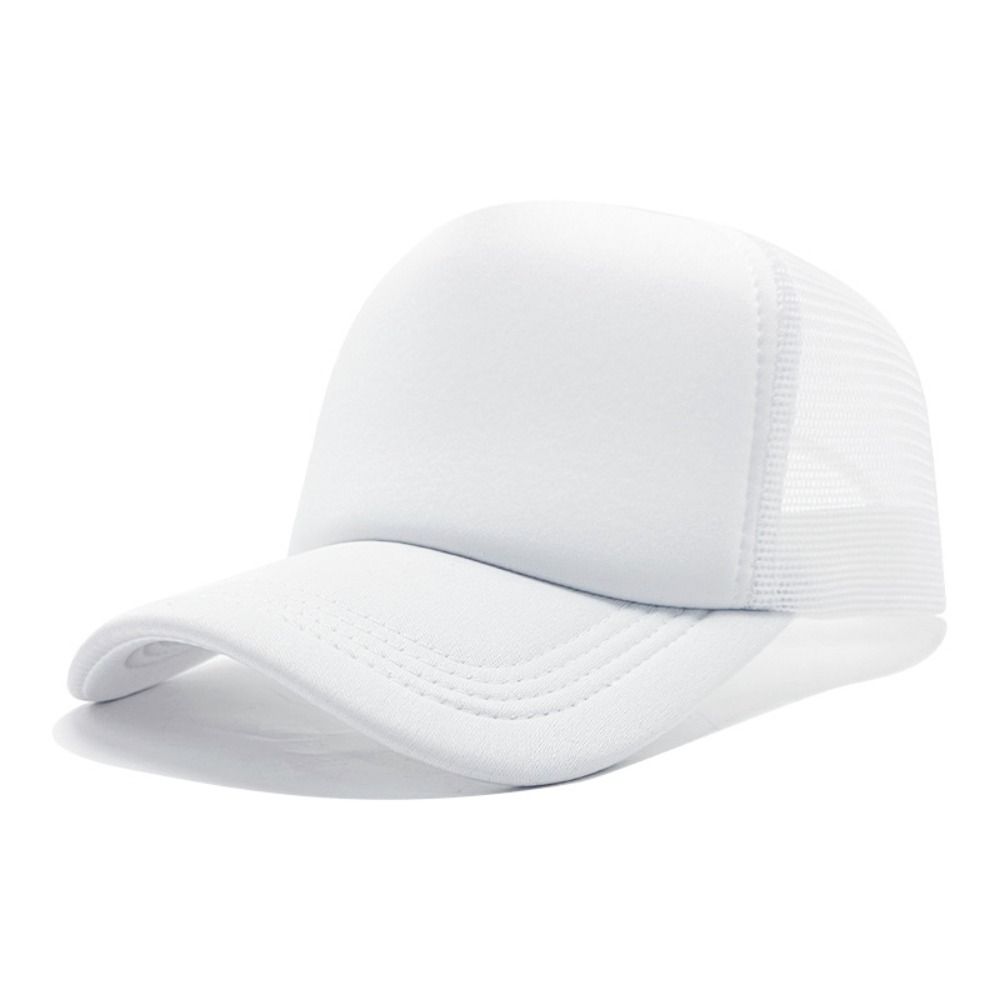 Fashion Adjustable Baseball Cap Mesh Solid Color Snapback Hats Breathable Trucker Cap