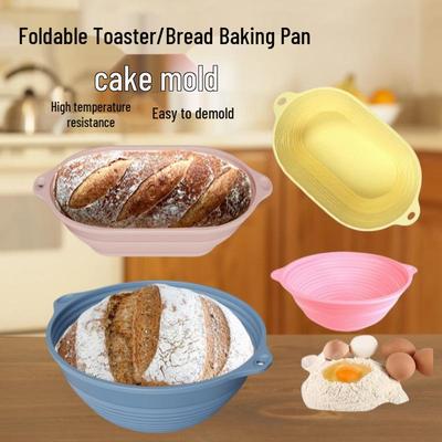Silicone Toast Bread Baking Mold - Food Grade, Foldable Bread Basket Pan
