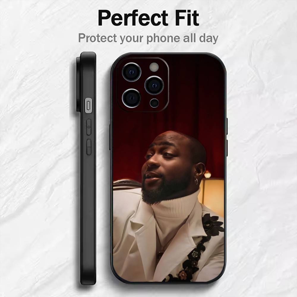 OBO D-David A-Adeleke-eeS Phone Case For iPhone17,16,15,14,13,12 Plus,Max Soft Silicone Black Cover