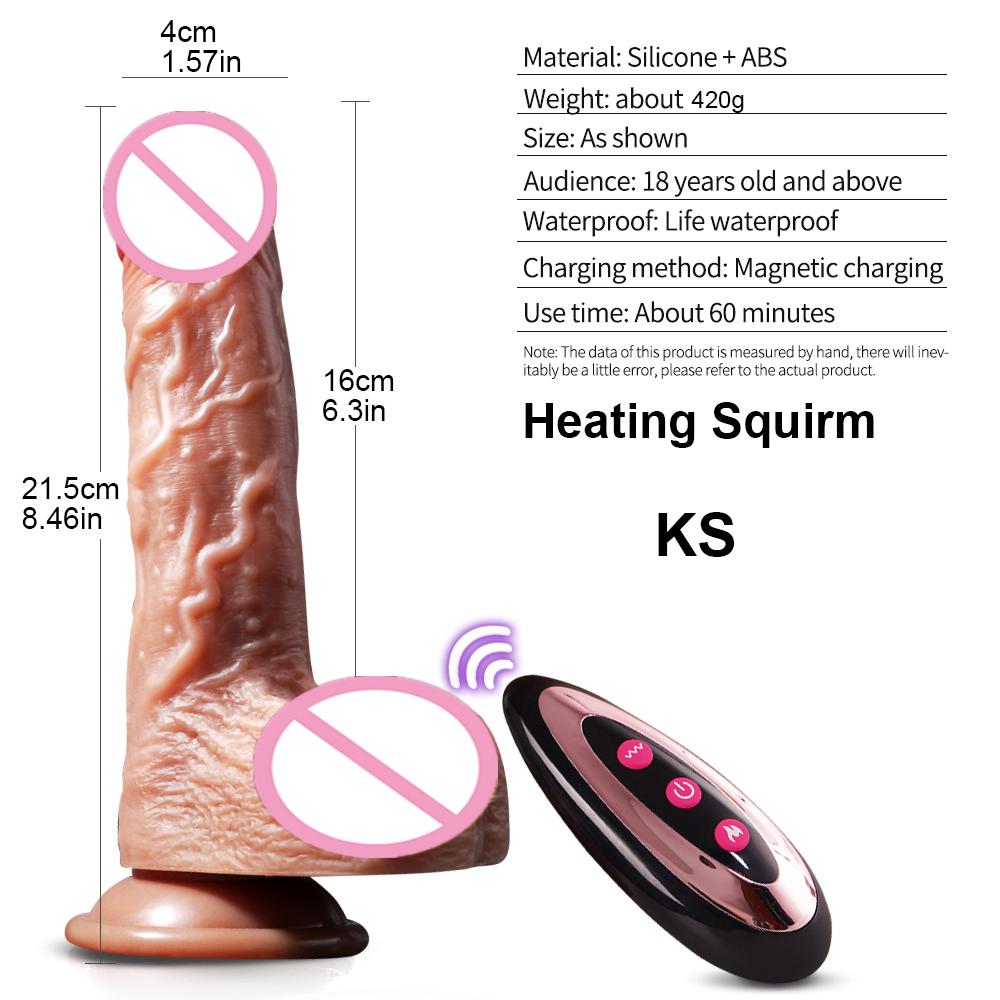 Realistic Dildos Vibrator for Women Sex Toys Heating Big Cock Remote Control Penis Telescopic Vibrators Anal Female Stimulation