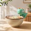 Cute Design Fan Clip-On Mini for Mug And Bowl Cooling, Elephant Animal Coffee Kitchen Clip Chiller, Portable Desktop Beverage Blower, Hanging