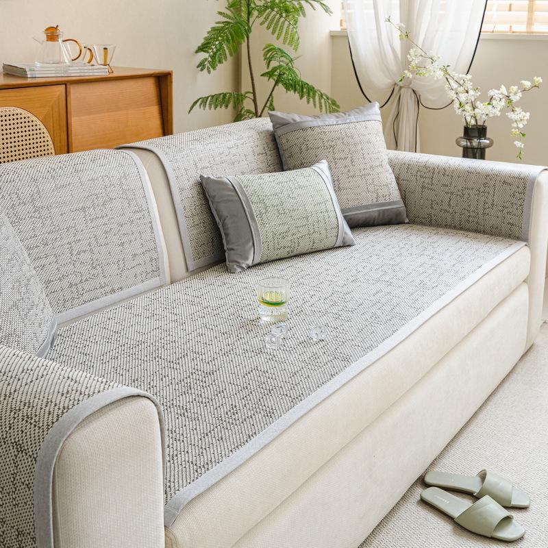Summer Ice Silk Rattan Sofa Cushion, Mat Cushion, Non-Slip And Breathable Advanced New Cold Sofa Seat Cushion