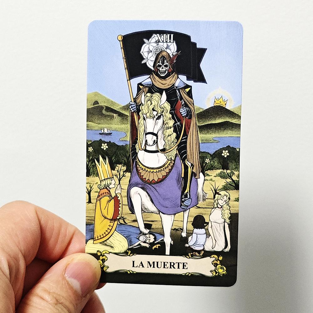 Secret Mirror Tarot Deck 78 ცალი თანამედროვე ტაროს ბარათები სამკურნალო ენერგიით სიცოცხლის ჩრდილების გასანათებლად და მსუბუქი ესპანური 10,3*6 სმ