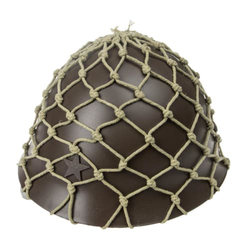WWII Japanese 90 Helmet with Mesh Cover, Outdoor Combat Iron Helmet, WW2 JP Equipment Replica