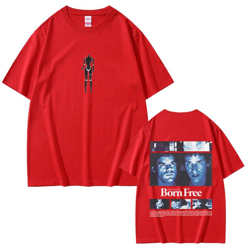 2025 Summer Classic TV Series Dexter Graphic Men Women 100% Pure Cotton Printed T-shirt Male Rock Gothic Oversized Tshirt Y2k