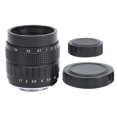 35mm F1.7 C Mount Television TV Film Fixed Focus Mirrorless Camera Lens Accessorysilver