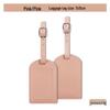 Thickened PU Leather Luggage Tag with Signature Card and Anti-Lost Features
