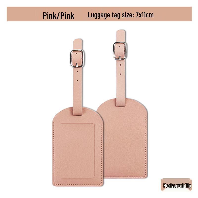 Thickened PU Leather Luggage Tag with Signature Card and Anti-Lost Features